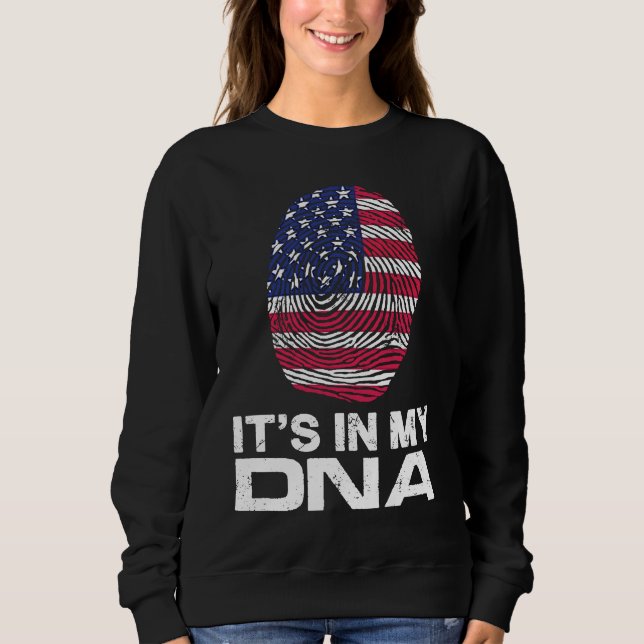 Moletom IT'S MY DNA IN Flag National Pride Fingerprint Nat (Frente)