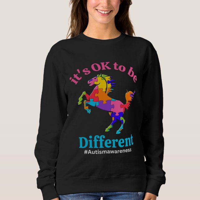 Moletom Its Ok To Be Different Autism Awareness Acceptance (Frente)