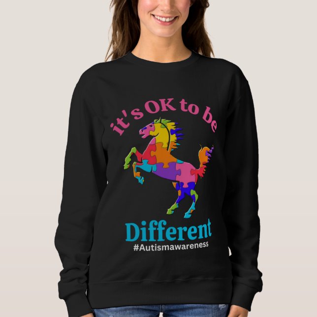 Moletom Its Ok To Be Different Autism Awareness Acceptance (Frente)