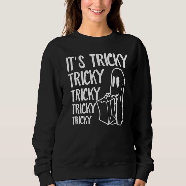 Moletom Its Tricky Ghost Boo  Halloween Custome Men Women (Frente)