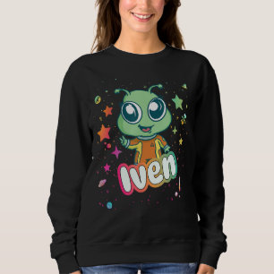 Moletom IVEN - Nome de Menino Bonito com Alienígena fofa