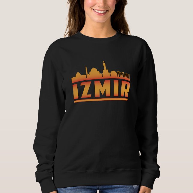 Moletom Izmir Turquia Cidade Skyline Cityscape Funny Gift (Frente)