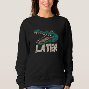 Moletom Jacaré Aligator Mais Tarde Amante do Aligator Fã d