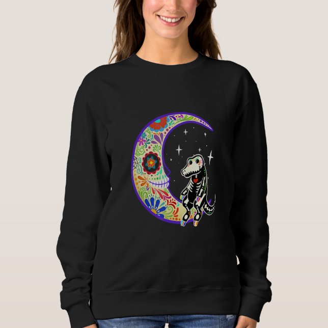 Moletom Jacaré Dia De Los Muertos Esqueleto (Frente)
