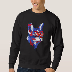 Moletom Jack Cat Union Jack Em Óculos De Sol Para Crianças