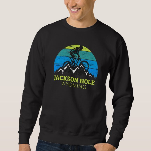 Moletom Jackson Hole Wyoming Mountain Biking (Frente)