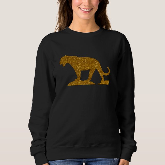 Moletom Jaguar Para Mulheres Meninas Animais De Pantera (Frente)