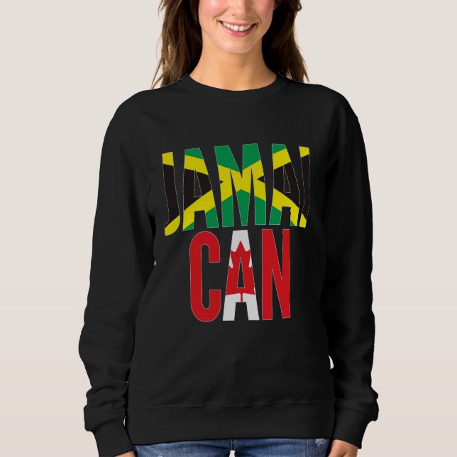 Moletom Jamaica Canada Flag Themed for Half Canadian Jamai (Frente)