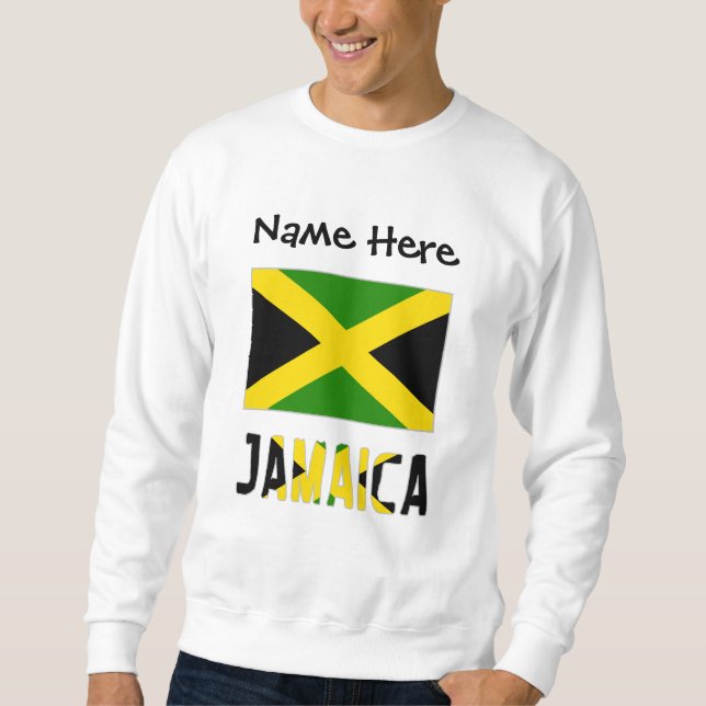 Moletom Jamaica e o Sinalizador jamaicano personalizado (Frente)