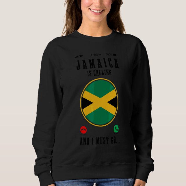 Moletom Jamaica Está Chamando E Eu Devo Ir   Bandeira Jama (Frente)