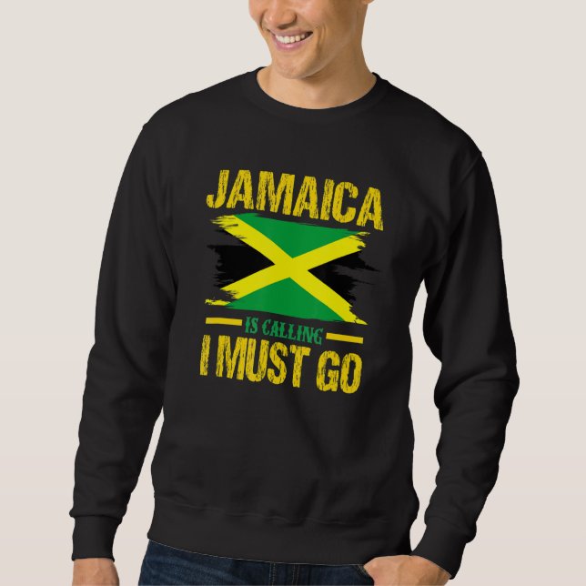 Moletom Jamaica Está Ligando E Eu Preciso Ir - Raízes De F (Frente)