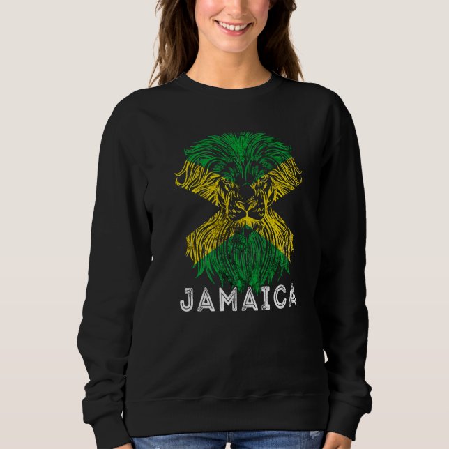 Moletom Jamaica Jamaican Flag Lion Head Carribean Prid Ro (Frente)