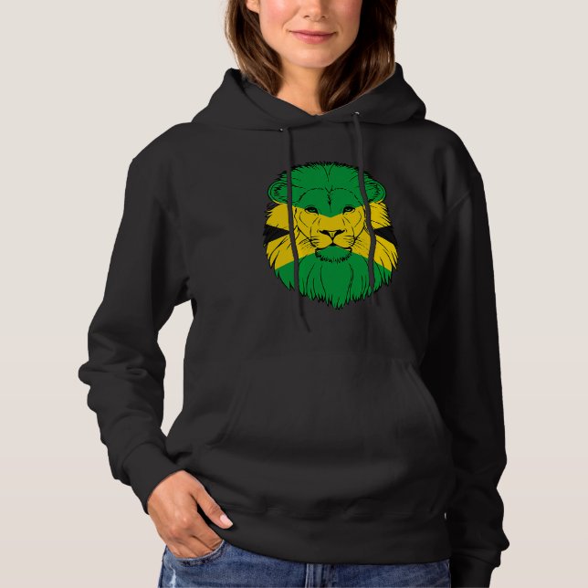 Moletom Jamaica Lion Jamaican Flag Caribbean Holiday Regga (Frente)