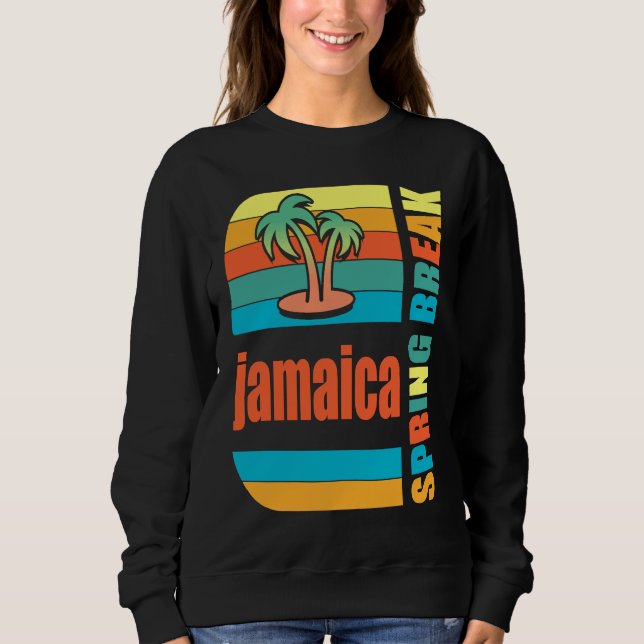 Moletom Jamaica Spring Break High School Retro Beach Graph (Frente)