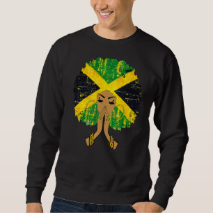 Moletom Jamaican Flag Black Woman Melanin Queen Afro