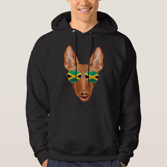 Moletom Jamaican Flag Pharaoh Hound Dog Jamaica Pocket (Frente)