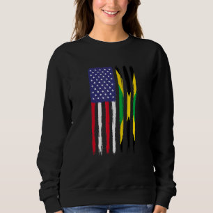 Moletom Jamaican roots Half American Flag Patriótico Jamai