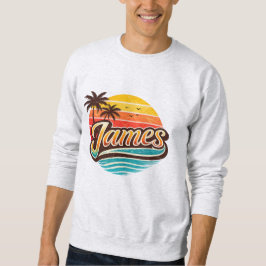 Moletom James Retro Sunset Tropical Nome Design