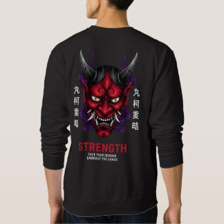 Moletom Japanese Oni Mask Motivational Strength Art