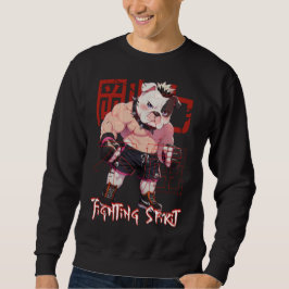 Moletom Japanese Retro Anime Bulldog MMA Mixed Martial Art