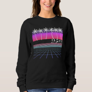 Moletom Japão 80s 90s, Vaporwave Aestic Beach Retro Palm