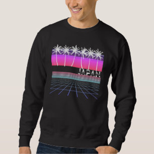 Moletom Japão 80s 90s, Vaporwave Aestic Beach Retro Palm