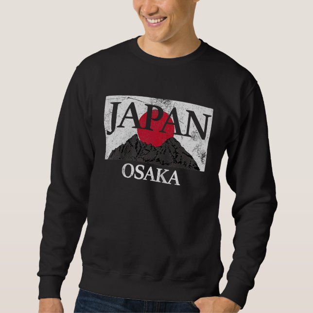 Moletom Japão Osaka Fuji san bandeira Raglan (Frente)