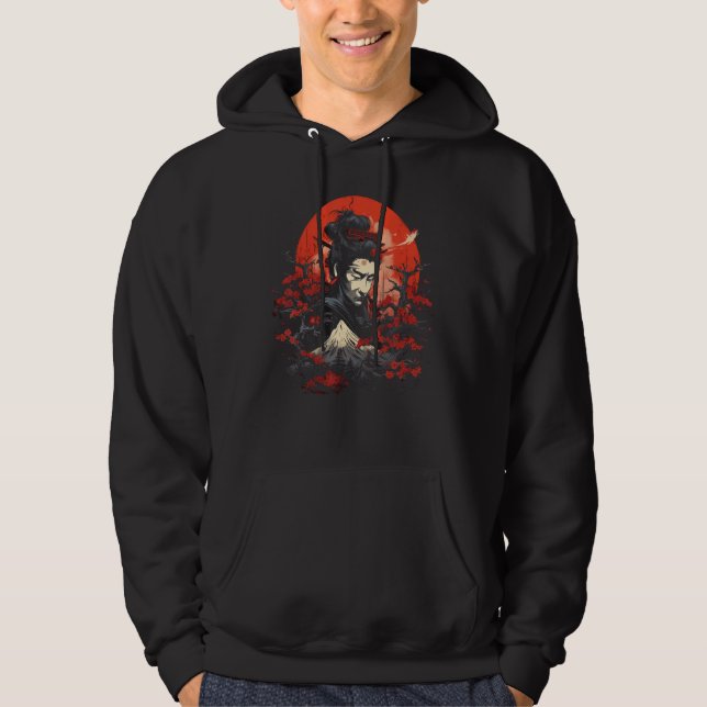 Moletom Japonês Art Samurai Bushido Warrior Japão Monte F (Frente)