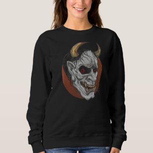 Moletom Japonês Hannya Mask Demon Ou Oni Skull Aestético