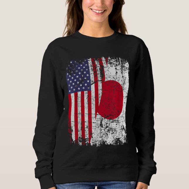Moletom JAPONÊS ROOTS Half American Flag JAPAN (Frente)