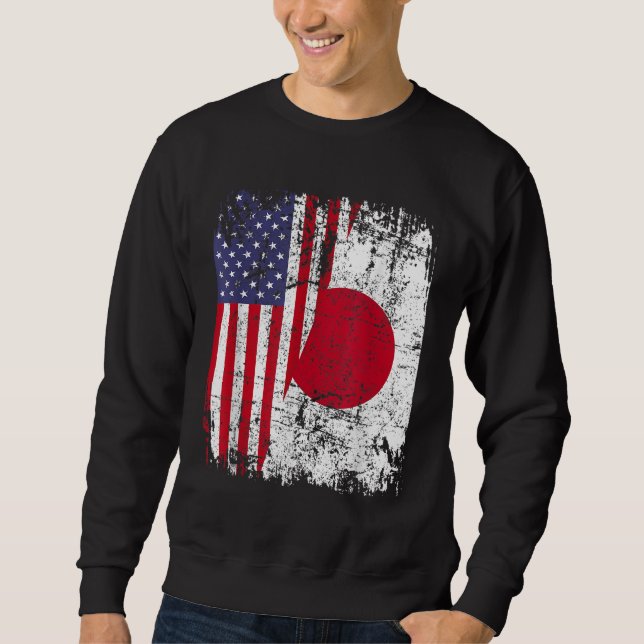Moletom JAPONÊS ROOTS Half American Flag JAPAN (Frente)
