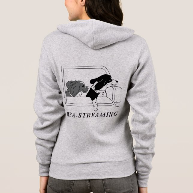 Moletom jaqueta com logotipo Bea-Streaming (Verso)