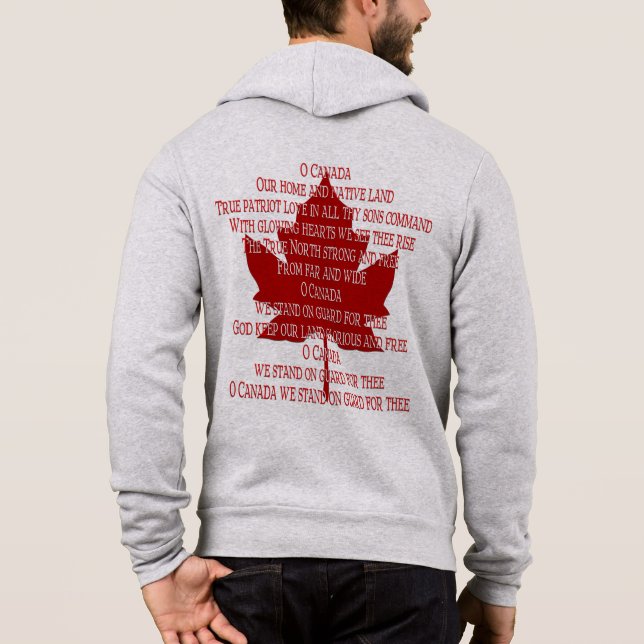 Moletom Jaqueta do hino Canadá Jaqueta desportiva Souvenir (Verso)