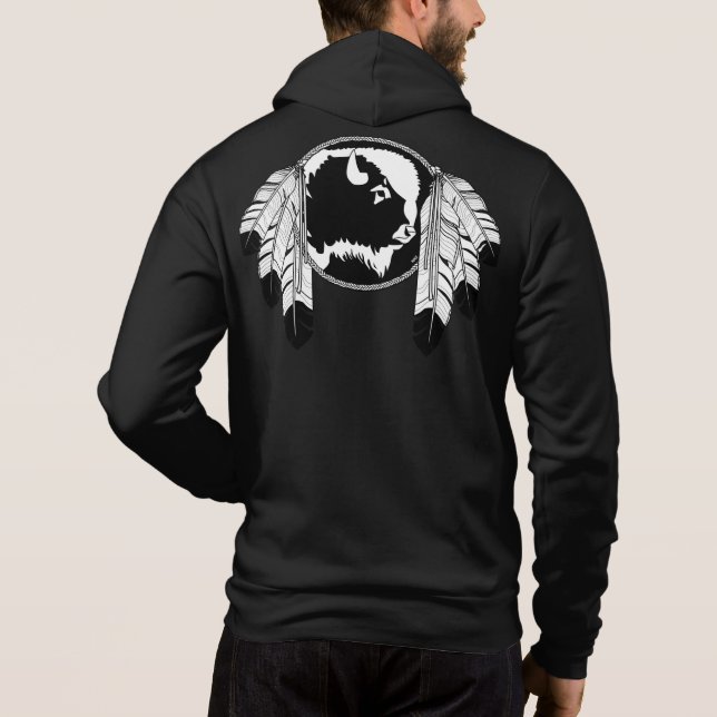 Moletom Jaqueta Native Art Jackets Metis Spirit Buffalo (Verso)