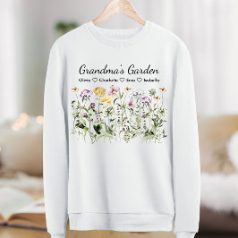 Moletom Jardim de Flores Silvestres Personalizado do Dia d