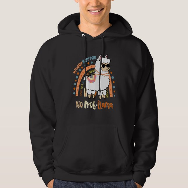 Moletom Jardim de Infância Sem Prob-Llama Meninas Professo (Frente)