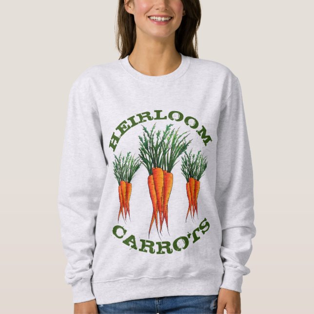 Moletom Jardim de Veggie Vegetal de Cenouras Heirloom (Frente)