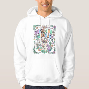 Moletom Jardim Unicórnio Coelho Kawaii Tipografia Design_