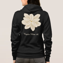 Moletom Jasmine White Flower Name Front and Back