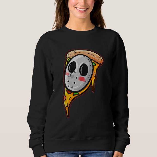 Moletom Jason Hockey Mask Halloween Horror E Pizza (Frente)