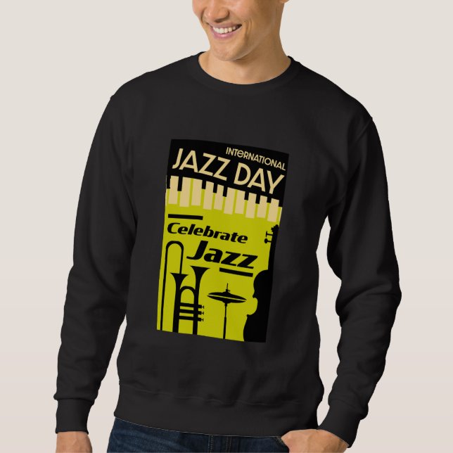 Moletom Jazz internacional dia 30 de abril T-Shirt (Frente)