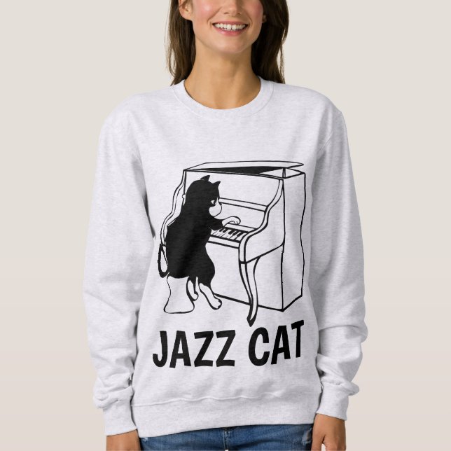 Moletom JAZZ PIANO CAT T-shirts (Frente)