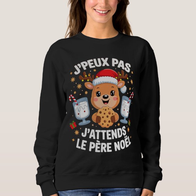 Moletom Je Peux Pas J'Attends Le Père Noël (Frente)