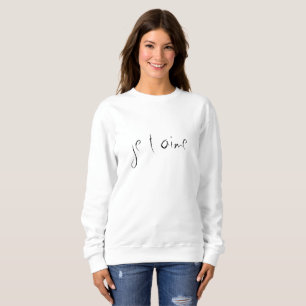 Moletom 🖤 Je t’aime Eu te amo em francês Chic White
