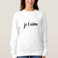 🖤 Je t’aime Eu te amo em francês Chic White