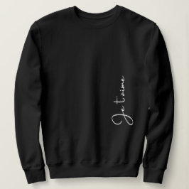 Moletom "Je t'aime" é francês para "Eu te amo" Elegante  