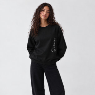 Moletom "Je t'aime" é francês para "Eu te amo" Elegante