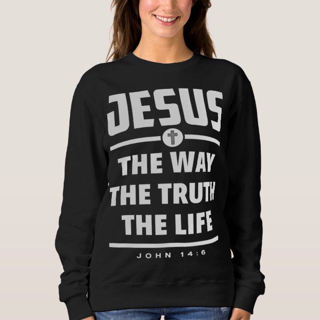 Moletom Jesus, A Verdade A Bíblia Da Vida Versa Jesus (Frente)