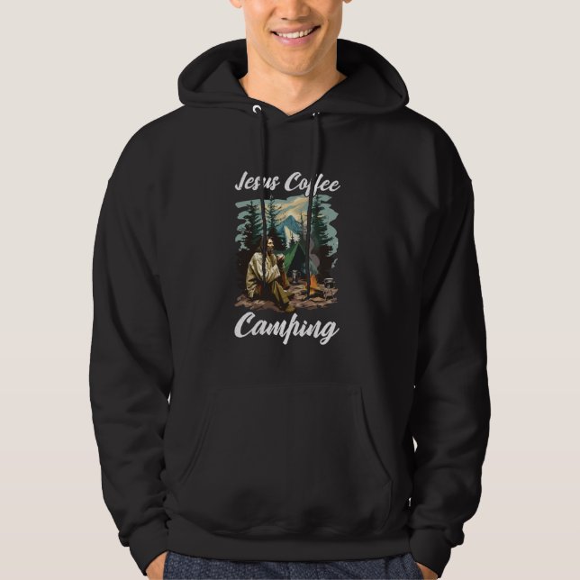 Moletom Jesus Café Acampamento Camper Routine Quer - (Frente)