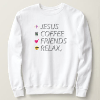 Moletom Jesus, Café, Amigos, Relaxe